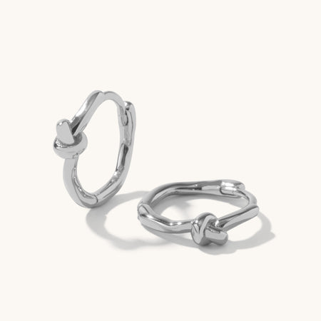 Eternity Knot Hoops Silver